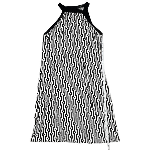 Tart Black & White Geometric Print Sleeveless Dress - Size Medium - Picture 11 of 14